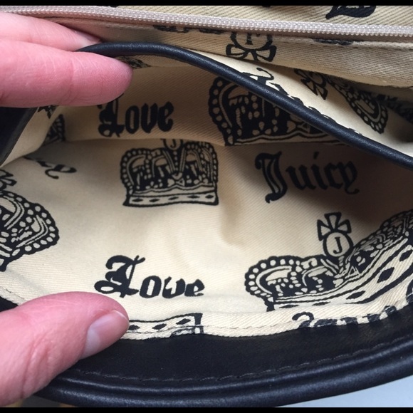 Juicy Couture Leather Gold Locket & Key Clutch Bag Purse - Picture 5 of 8